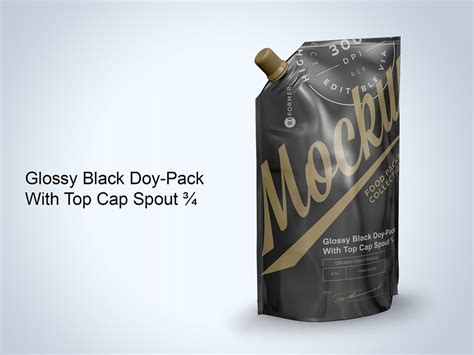 Download Doy-Pack With Top Cap Spout Black